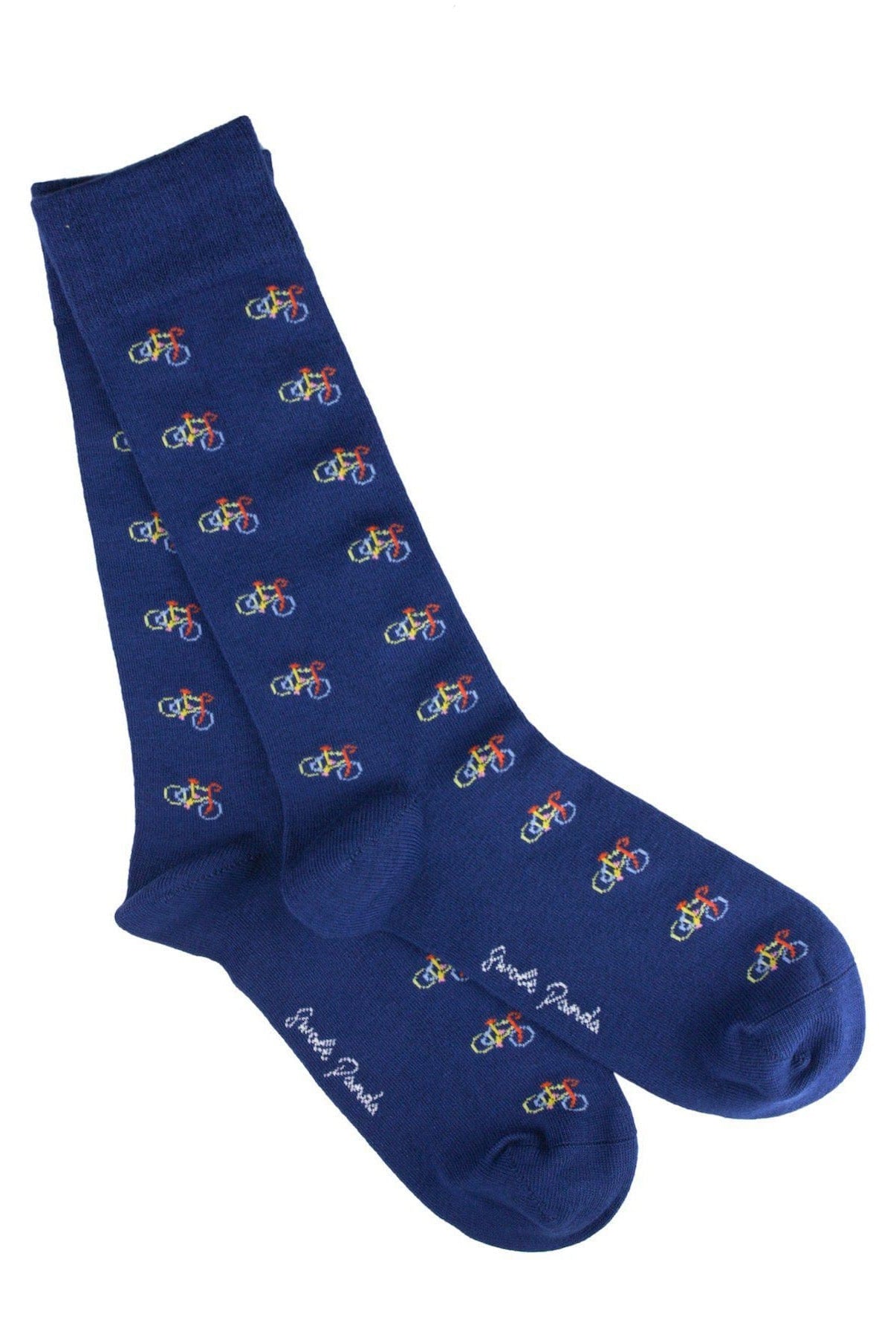 Swole Panda Bicycle Bamboo Socks - Blue SP328_BLUBKE_7-11