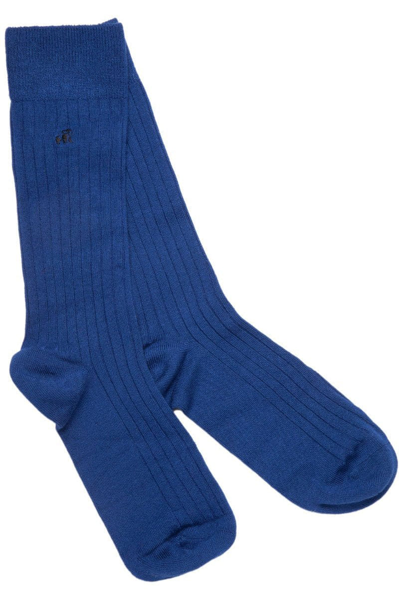 Swole Panda Classic Ribbed Bamboo Socks - Royal Blue SP084_ROYAL_7-11