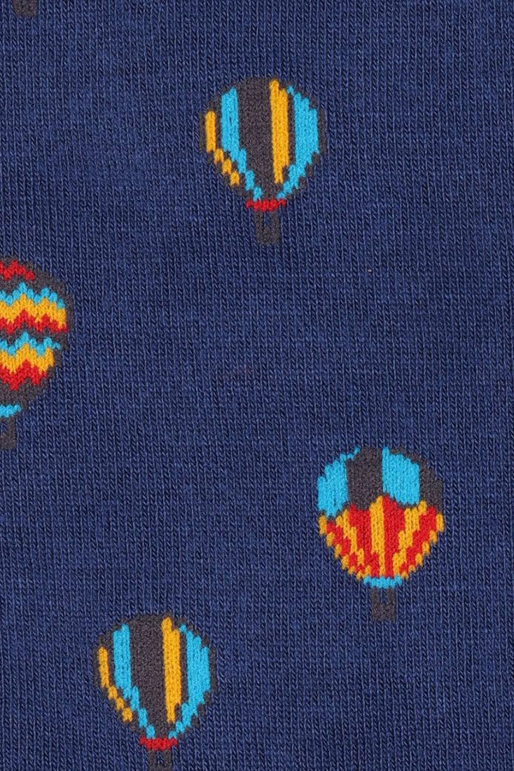 Swole Panda Hot Air Balloon Bamboo Socks - Blue SP401_BALLOON_7-11