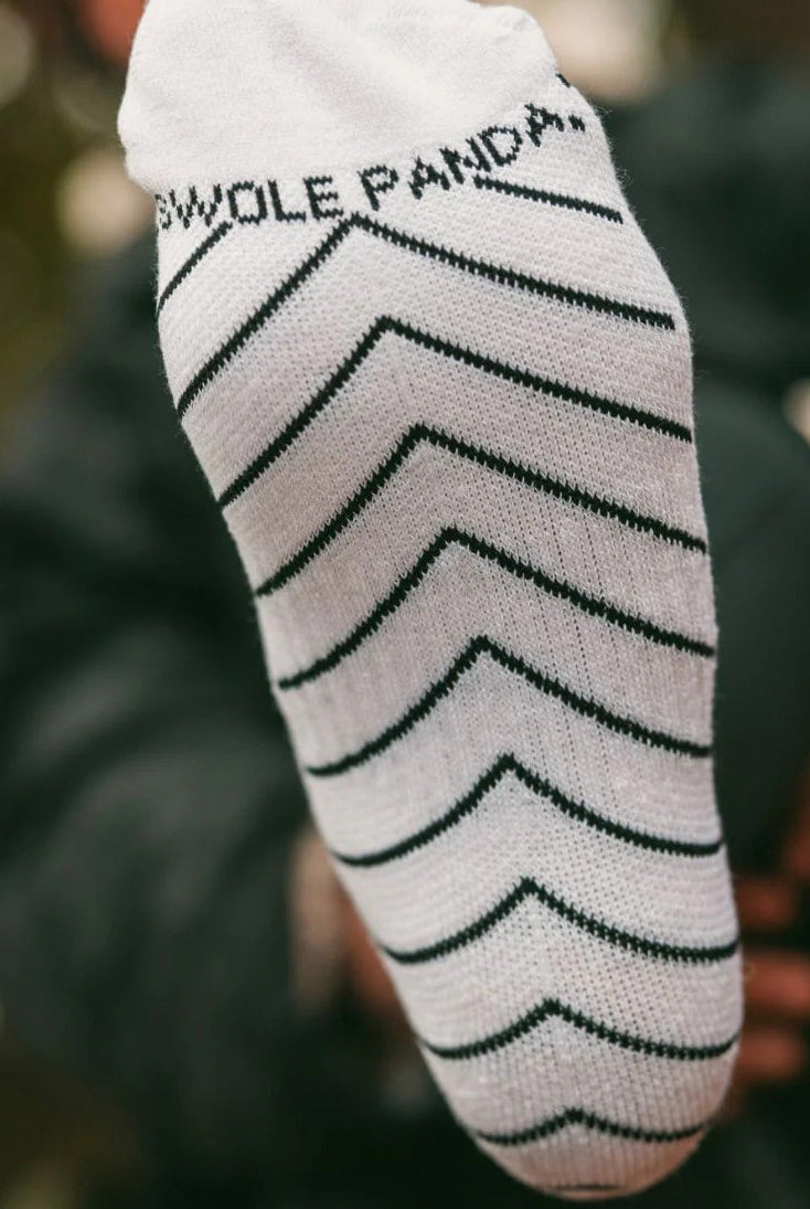 Swole Panda Performance Trainer Socks - White SPTS03_WHITE_7-11