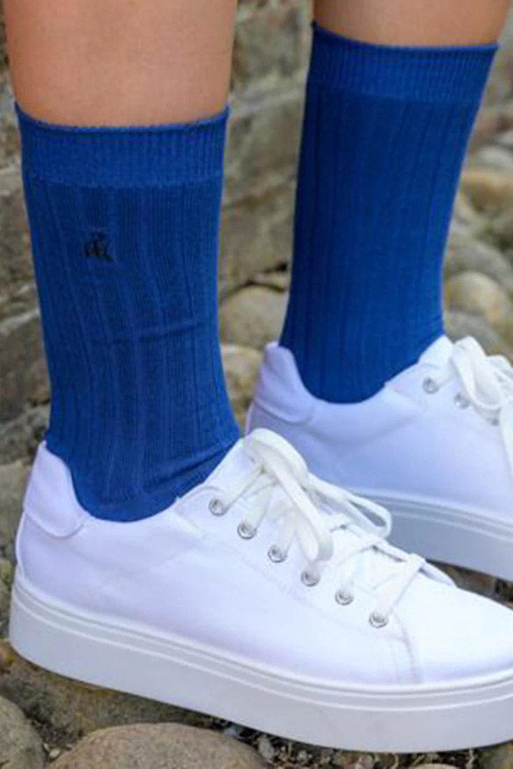 Swole Panda Plain Bamboo Socks - Royal Blue SP084_ROYAL_4-7