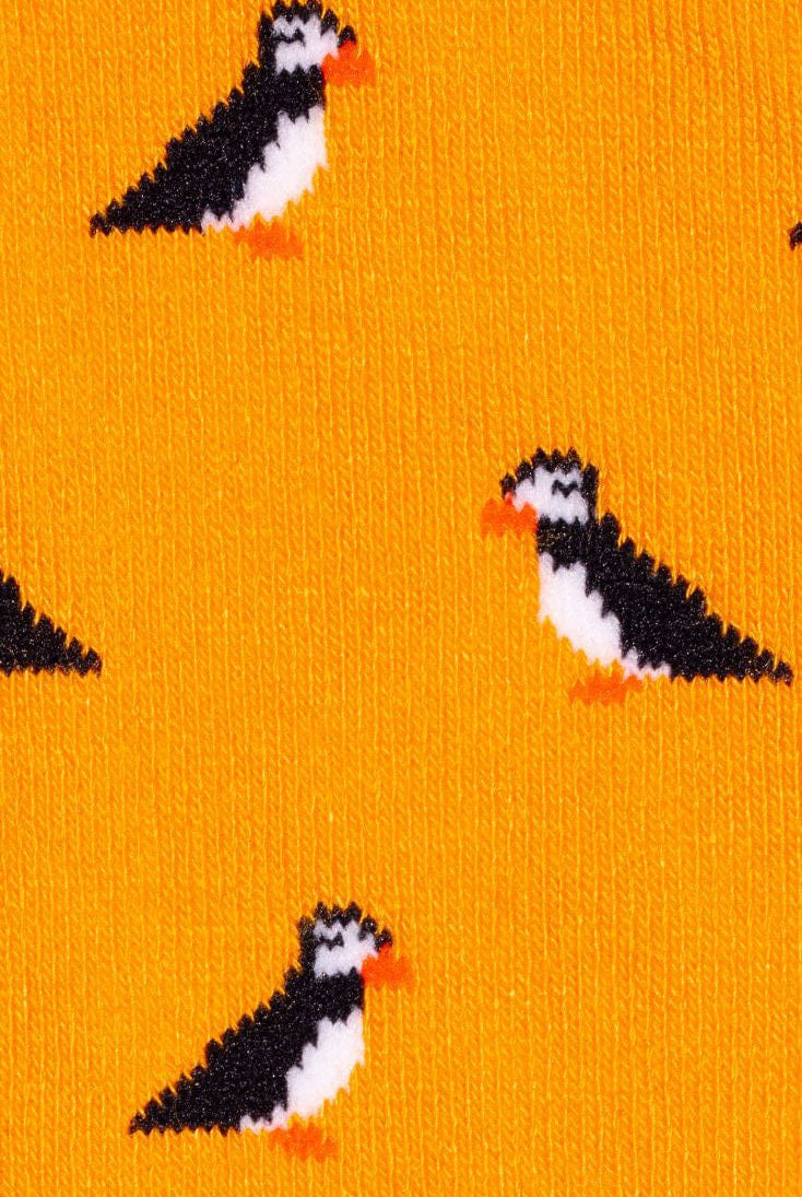 Swole Panda Puffin Bamboo Socks - Yellow SP410_PUFFIN_7-11