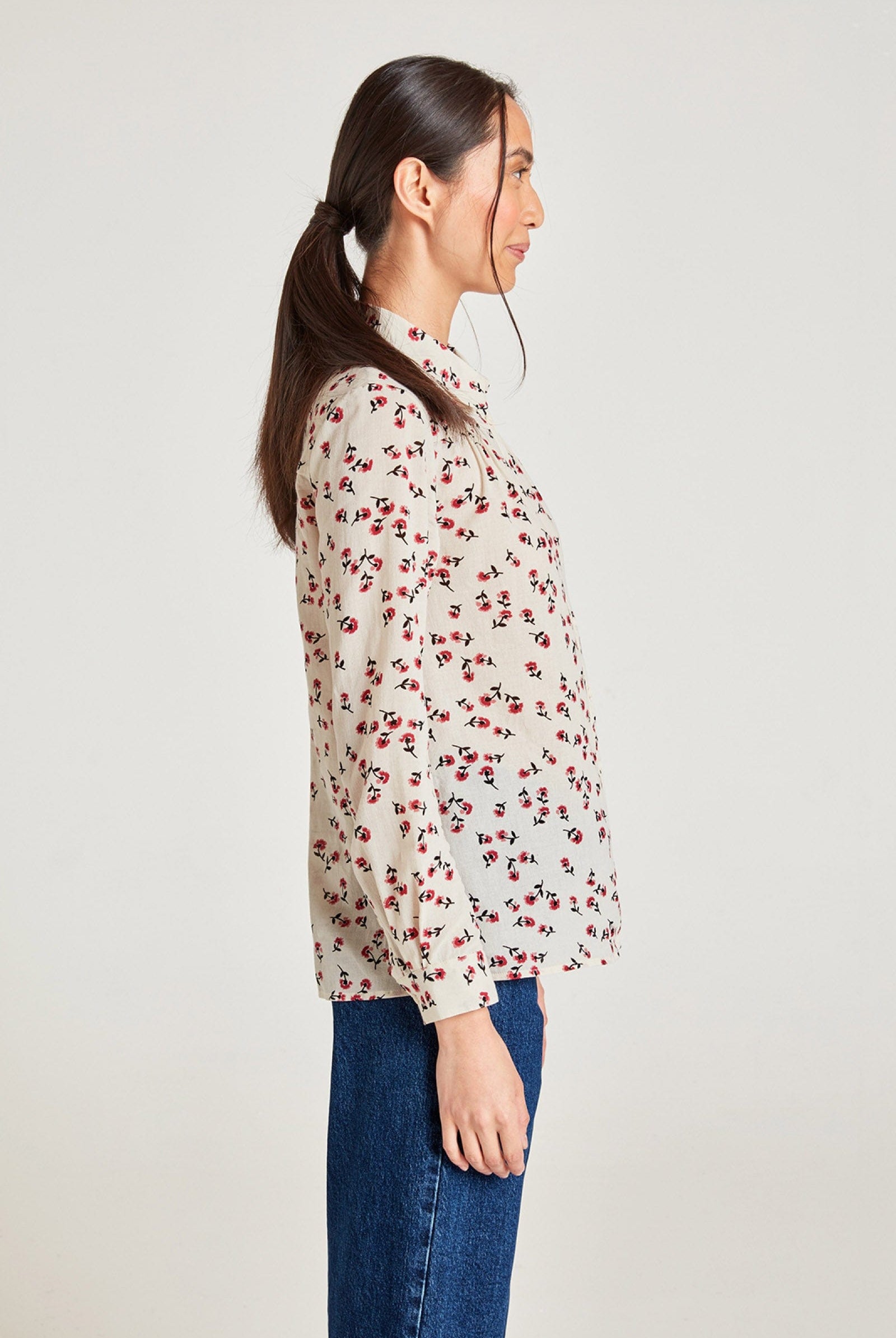 Thought Eloise Organic Cotton Blouse - Stone White