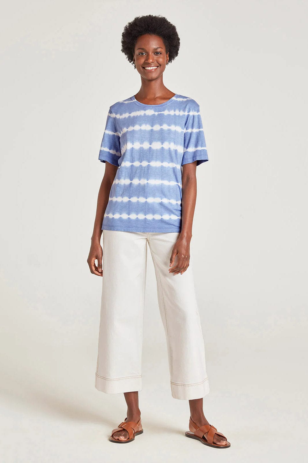 Thought Fairtrade Organic Cotton Tie Dyed T-Shirt - Denim Blue