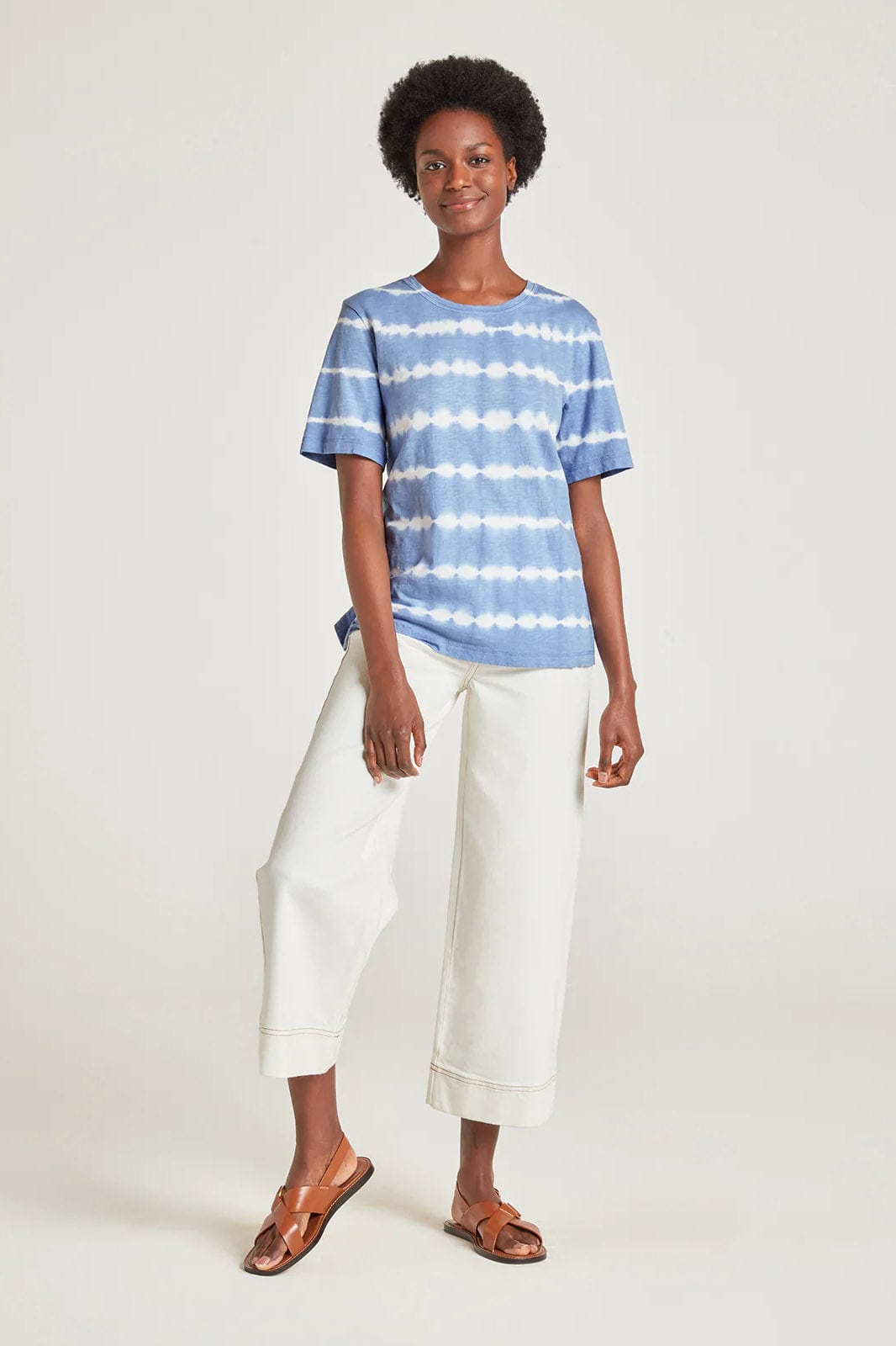 Thought Fairtrade Organic Cotton Tie Dyed T-Shirt - Denim Blue