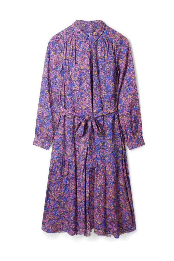 Thought Fawn EcoVero Printed Midi Shirt Dress - Periwinkle Blue
