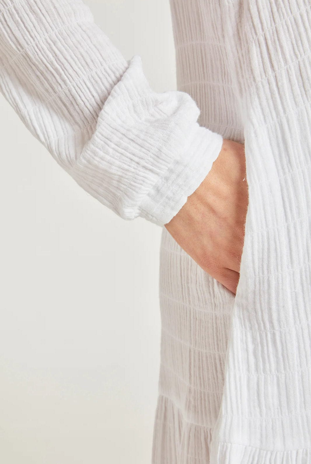 Thought Laelia Organic Cotton Cheesecloth Midi Dress - White