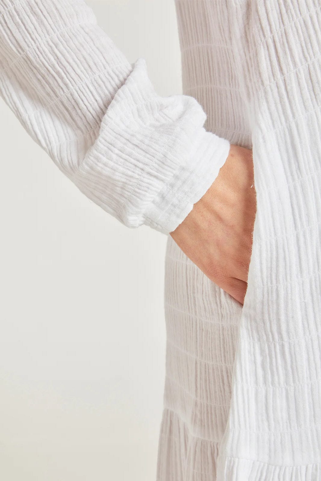 Thought Laelia Organic Cotton Cheesecloth Midi Dress - White