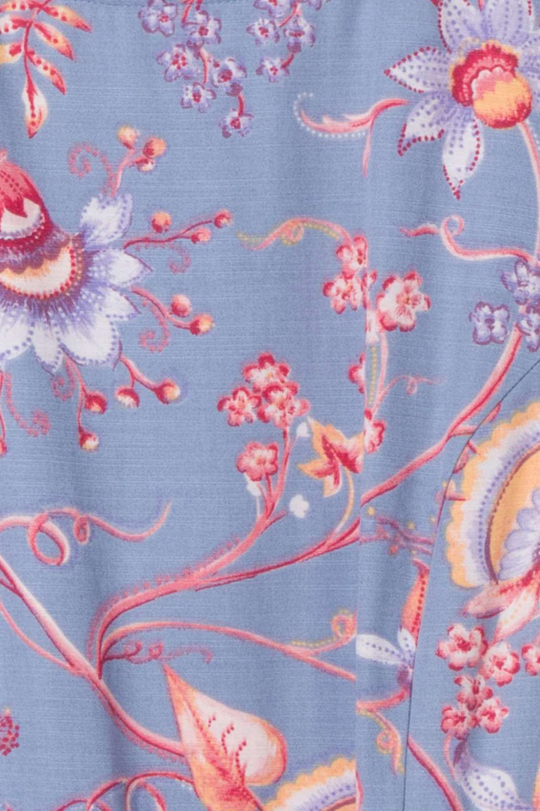 Thought Meadow Frill Sleeve Tencel Top - Lavender Blue