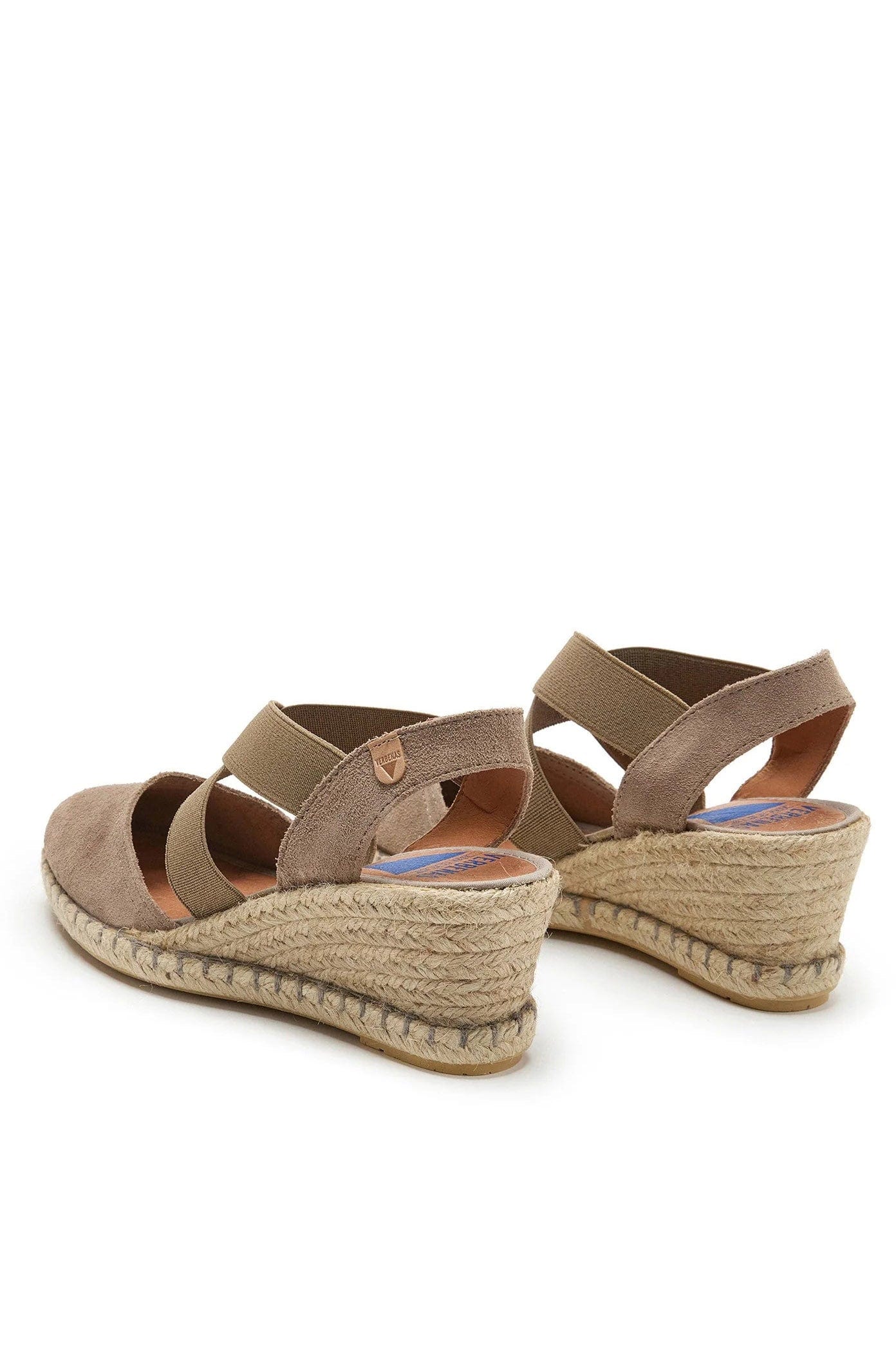 Verbenas Mila Serraje Suede Leather Espadrille Sandals - Piedra