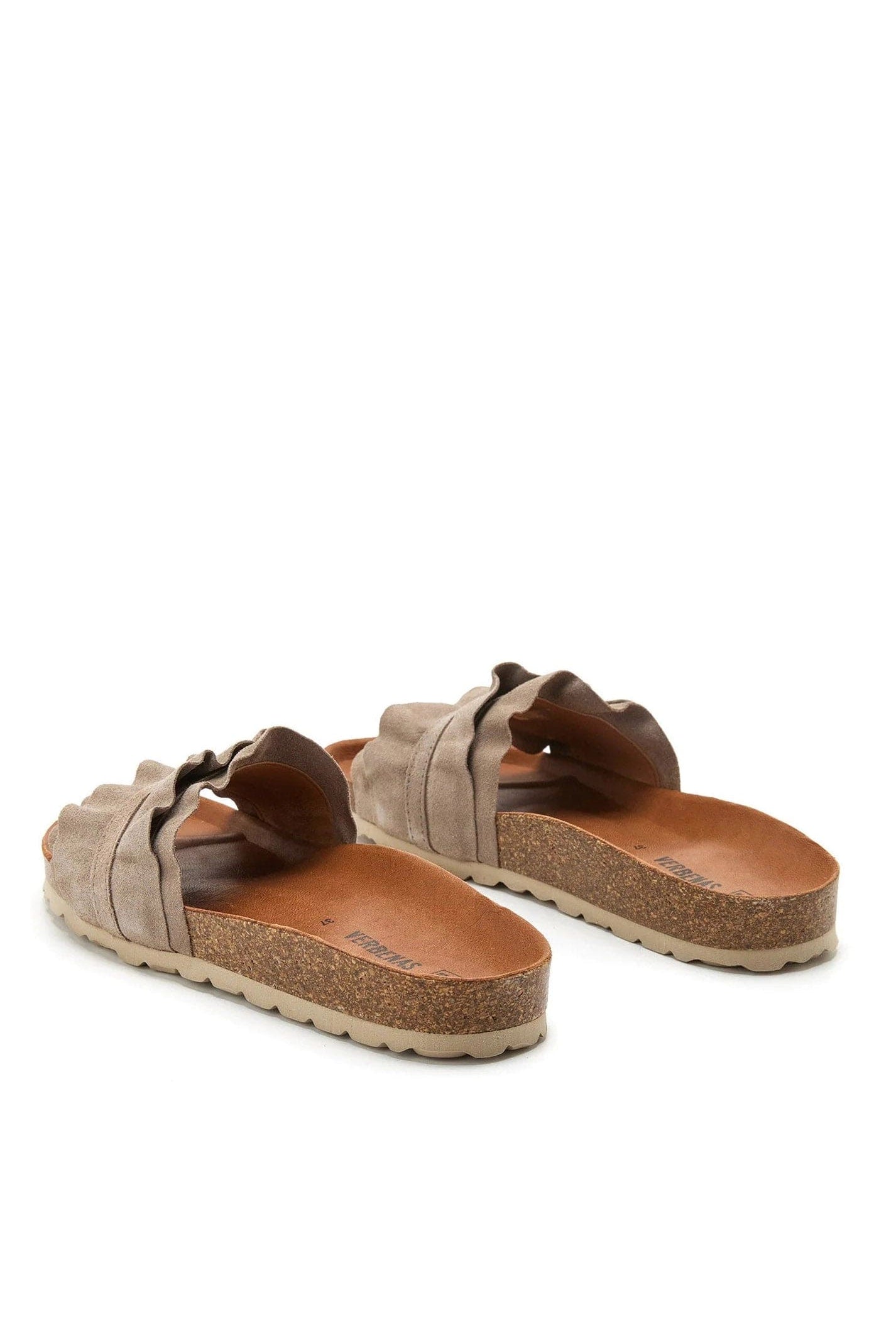 Verbenas Rocio Serraje Volante Suede Leather Sandals - Iris