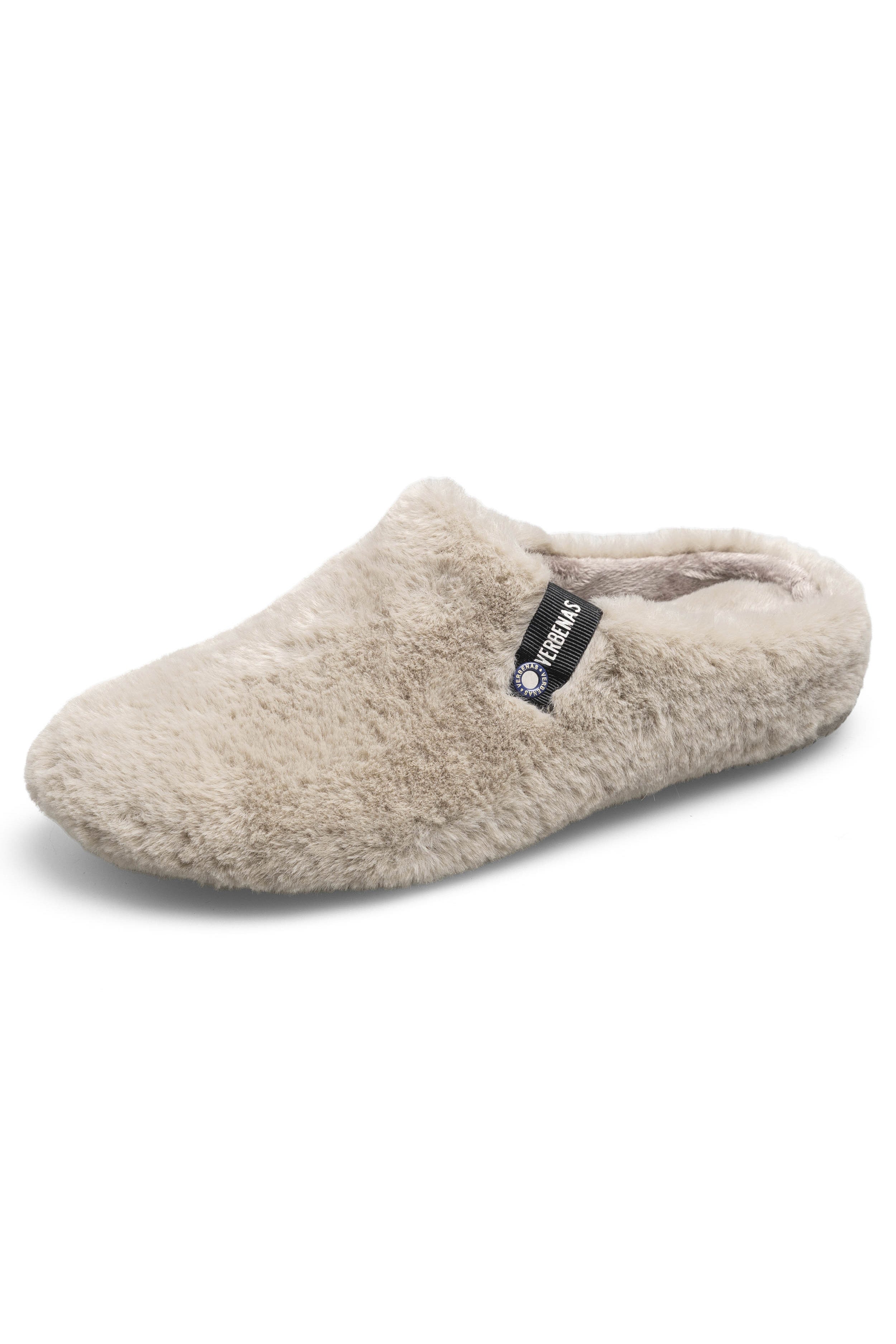 Verbenas York Groseto Faux Fur Mule Slippers - Piedra