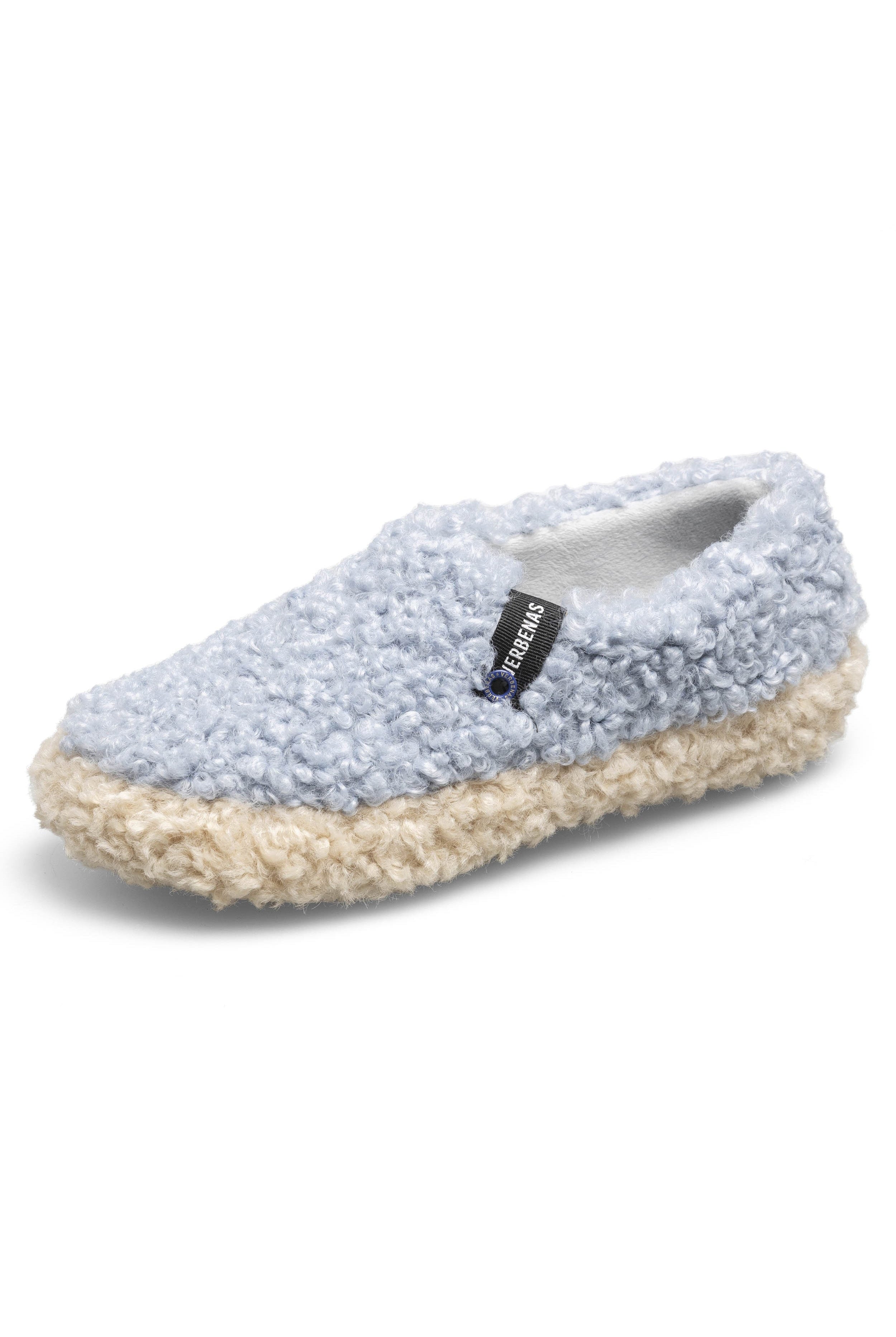 Verbenas Yuma Curly Contrast Shoe Slippers - Cielo/Beige