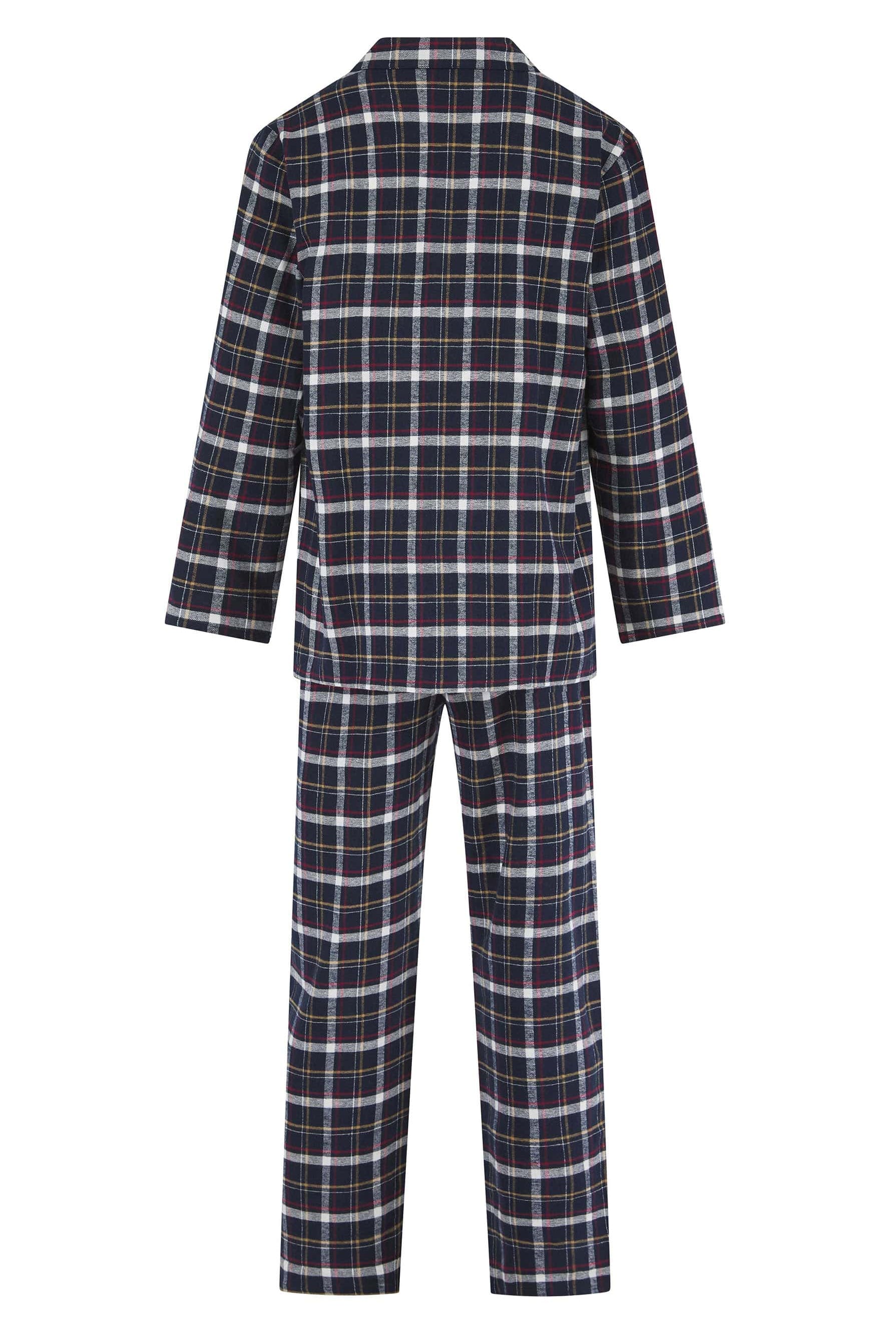 Walker Reid Brushed Cotton Check Pyjama Set - Black