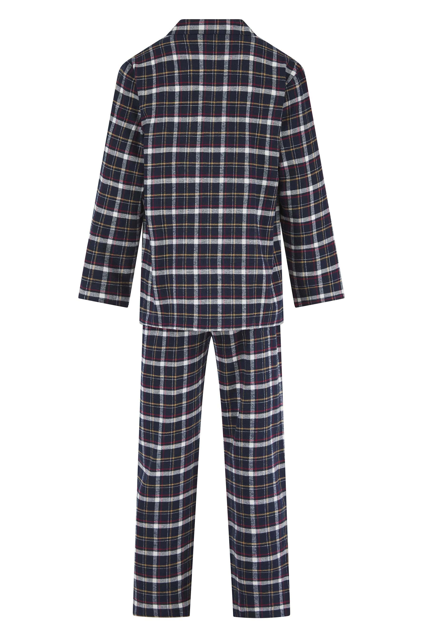 Walker Reid Brushed Cotton Check Pyjama Set - Black