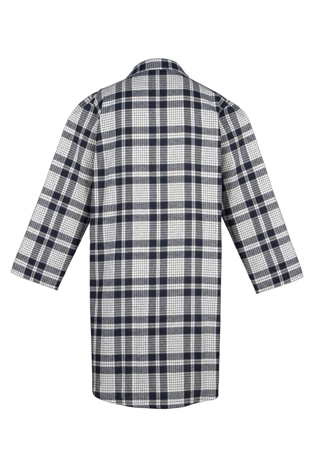 Walker Reid Check Brushed Cotton 42 Inch Nightshirt - Navy