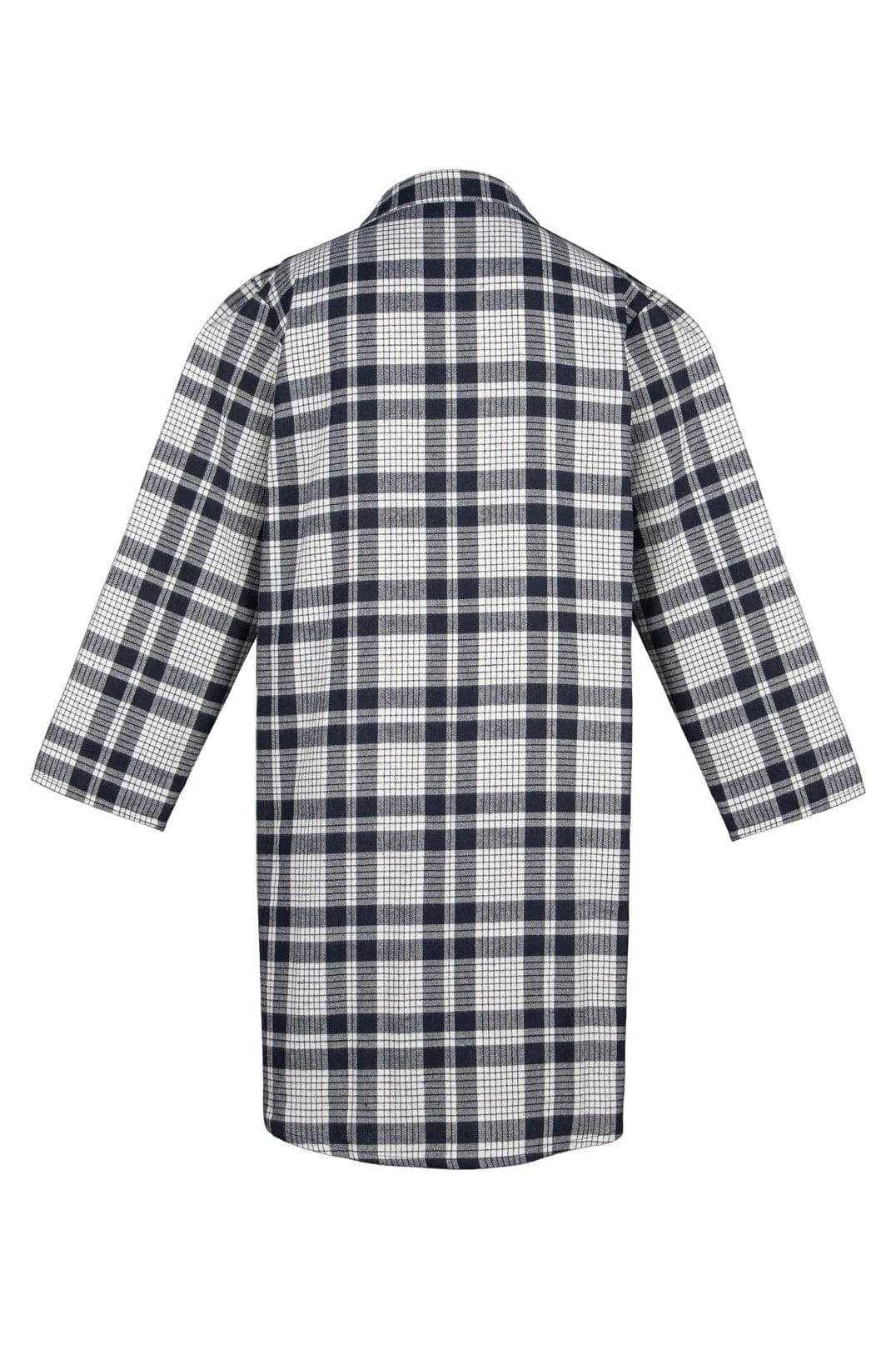 Walker Reid Check Brushed Cotton 42 Inch Nightshirt - Navy