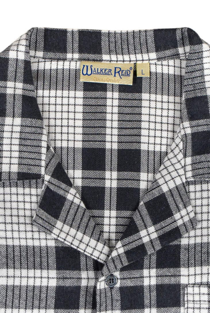 Walker Reid Check Brushed Cotton 42 Inch Nightshirt - Navy