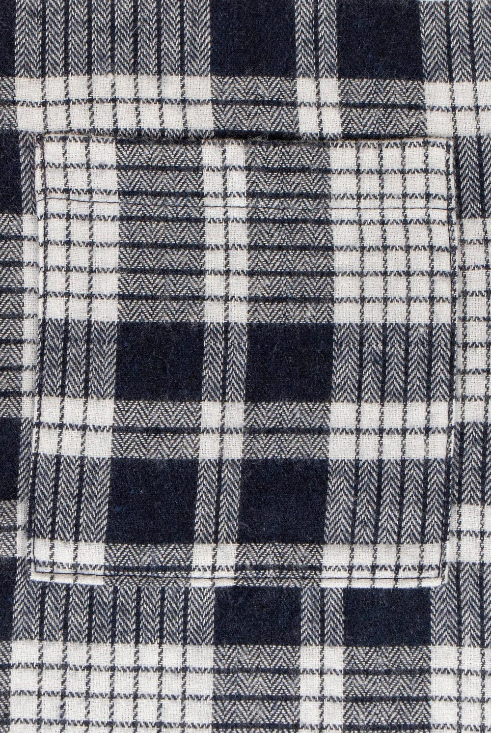 Walker Reid Check Brushed Cotton 42 Inch Nightshirt - Navy