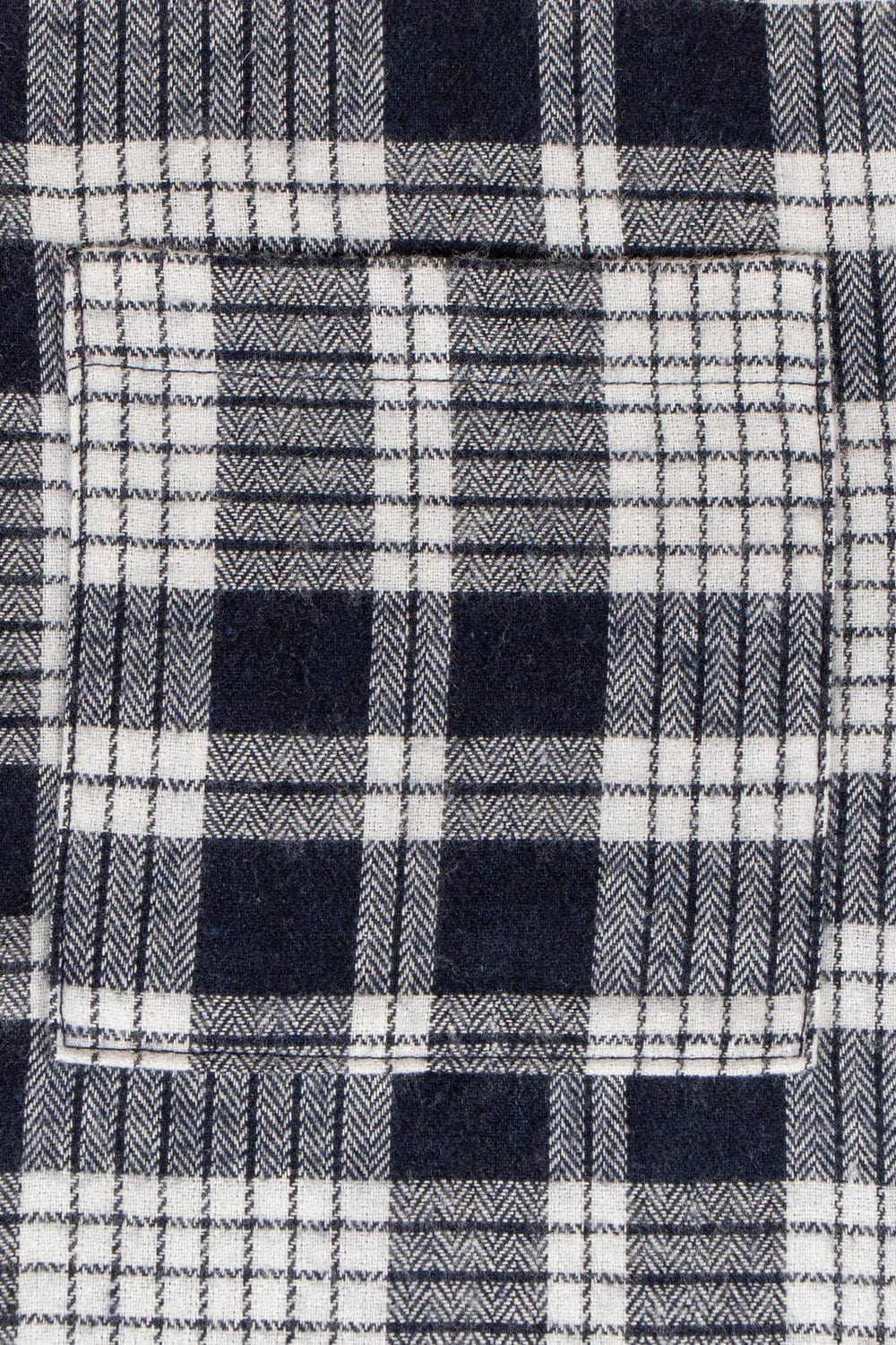 Walker Reid Check Brushed Cotton 42 Inch Nightshirt - Navy