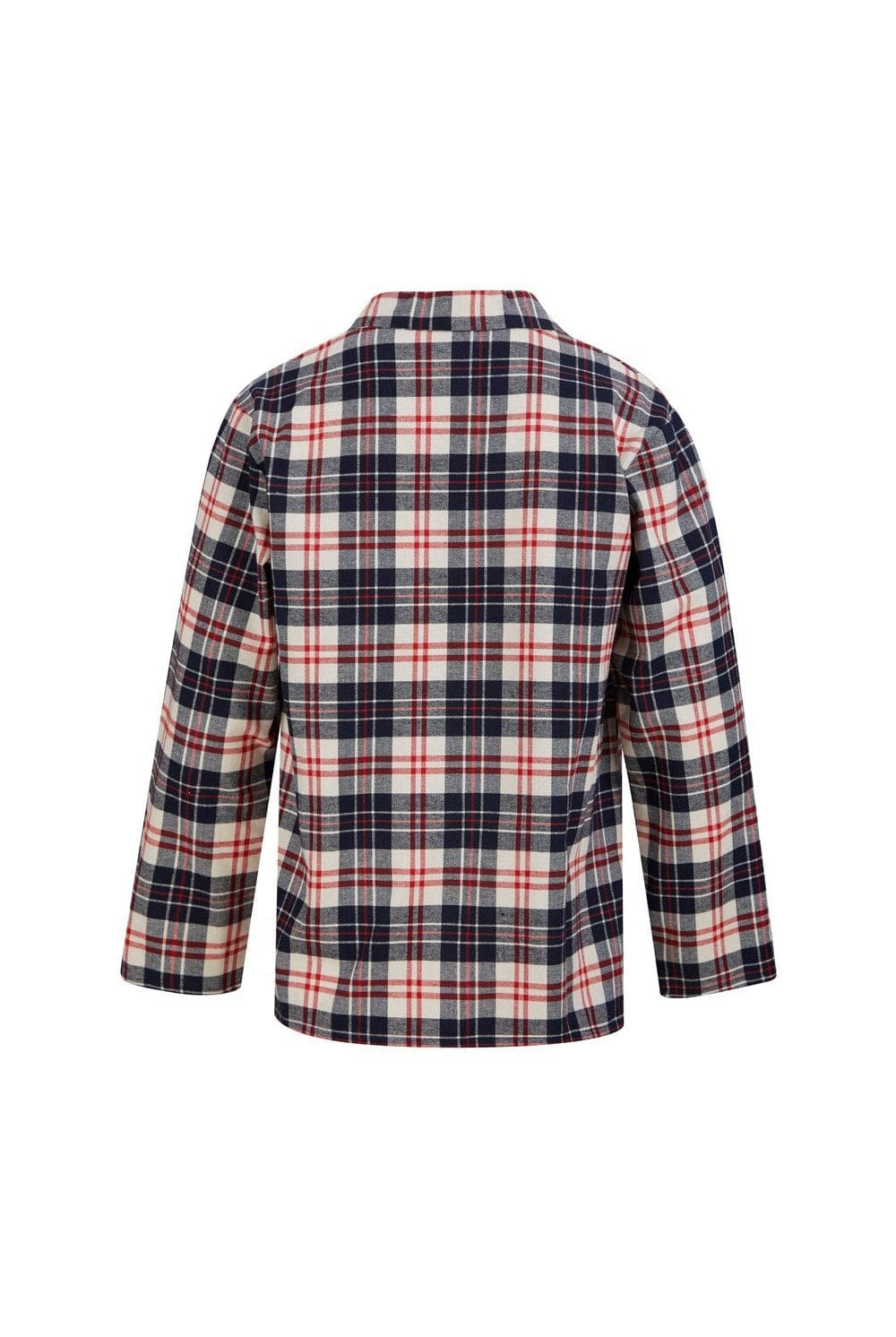 Walker Reid Check Brushed Cotton Long Sleeve Pyjama Set - Red/Navy