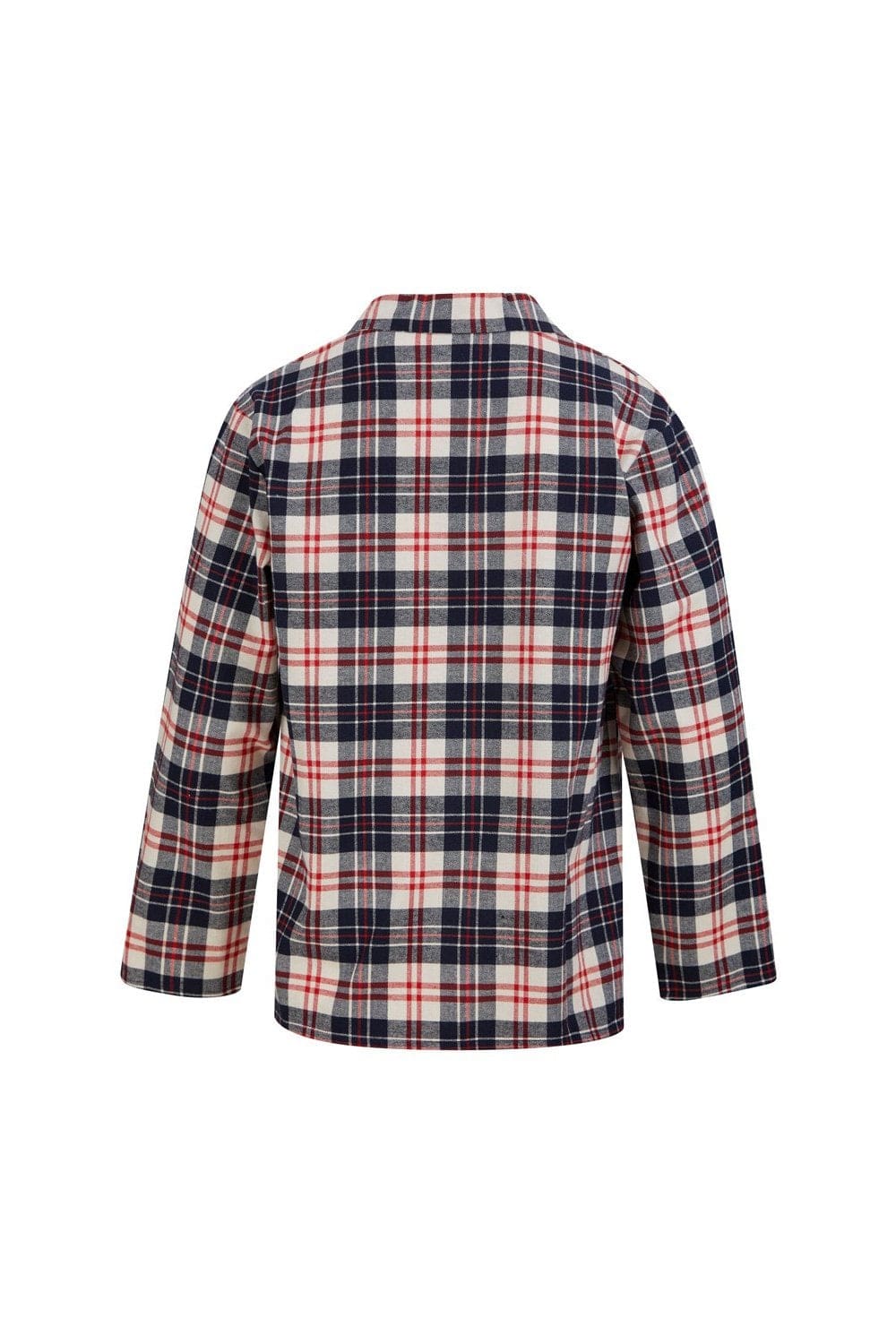 Walker Reid Check Brushed Cotton Long Sleeve Pyjama Set - Red/Navy