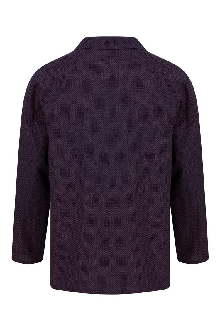 Walker Reid Diamond Long Sleeve Pyjama Set - Navy/Red