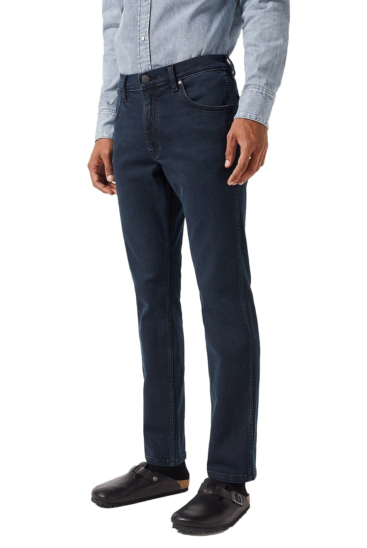 Wrangler Greensboro Stretch Straight Leg Jeans - Cloudy Skies