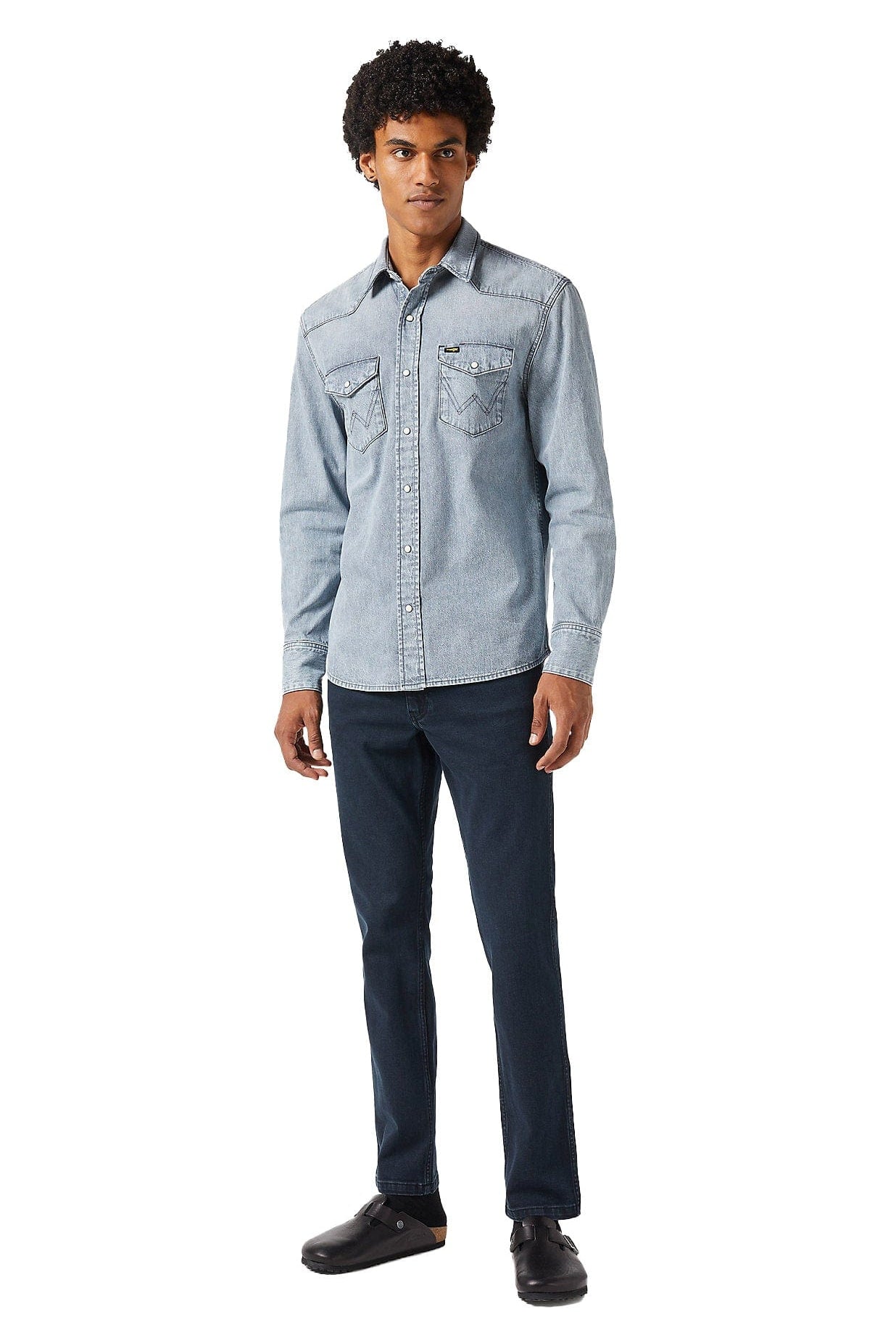 Wrangler Greensboro Stretch Straight Leg Jeans - Cloudy Skies