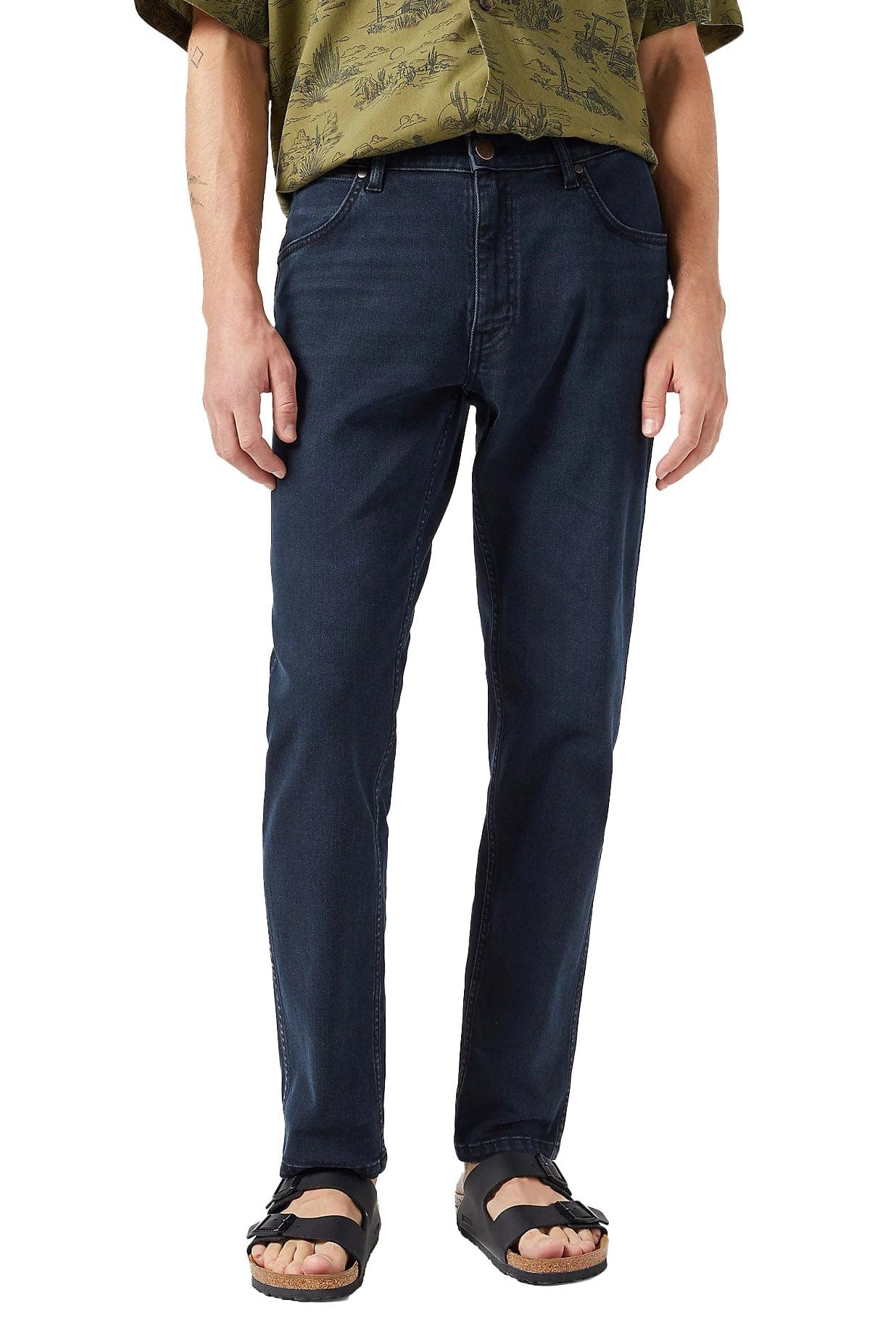 Wrangler River Cotton Stretch Regular Tapered Jeans - Cloudy Skies