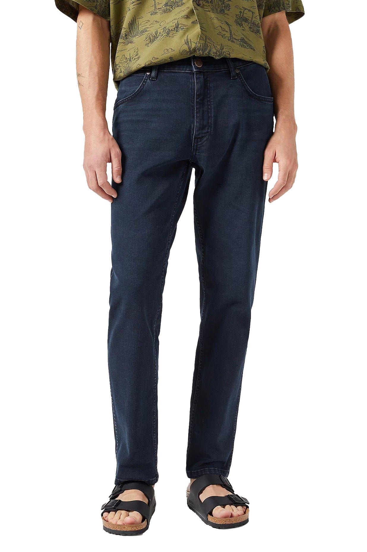 Wrangler River Cotton Stretch Regular Tapered Jeans - Cloudy Skies