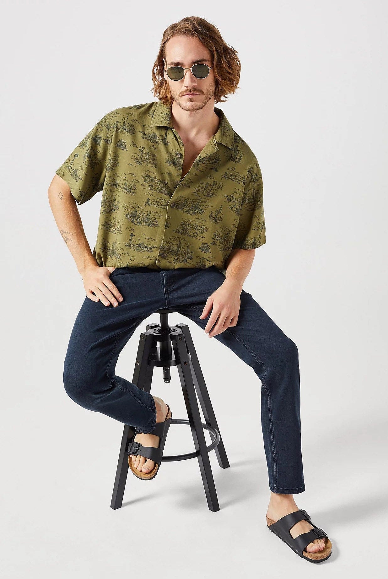 Wrangler River Cotton Stretch Regular Tapered Jeans - Cloudy Skies