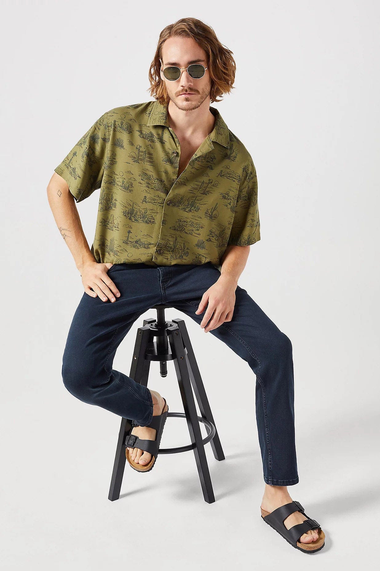 Wrangler River Cotton Stretch Regular Tapered Jeans - Cloudy Skies