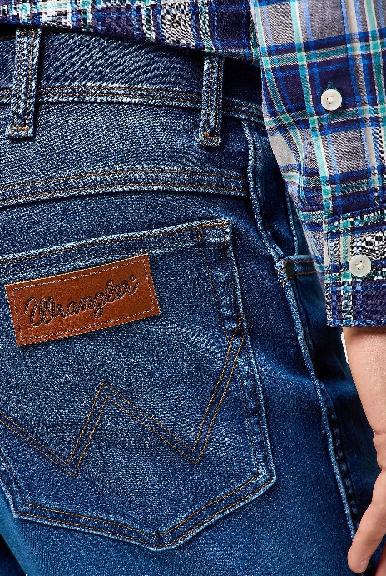 Wrangler Texas Medium Stretch Straight Leg Jeans - Verdant Tone