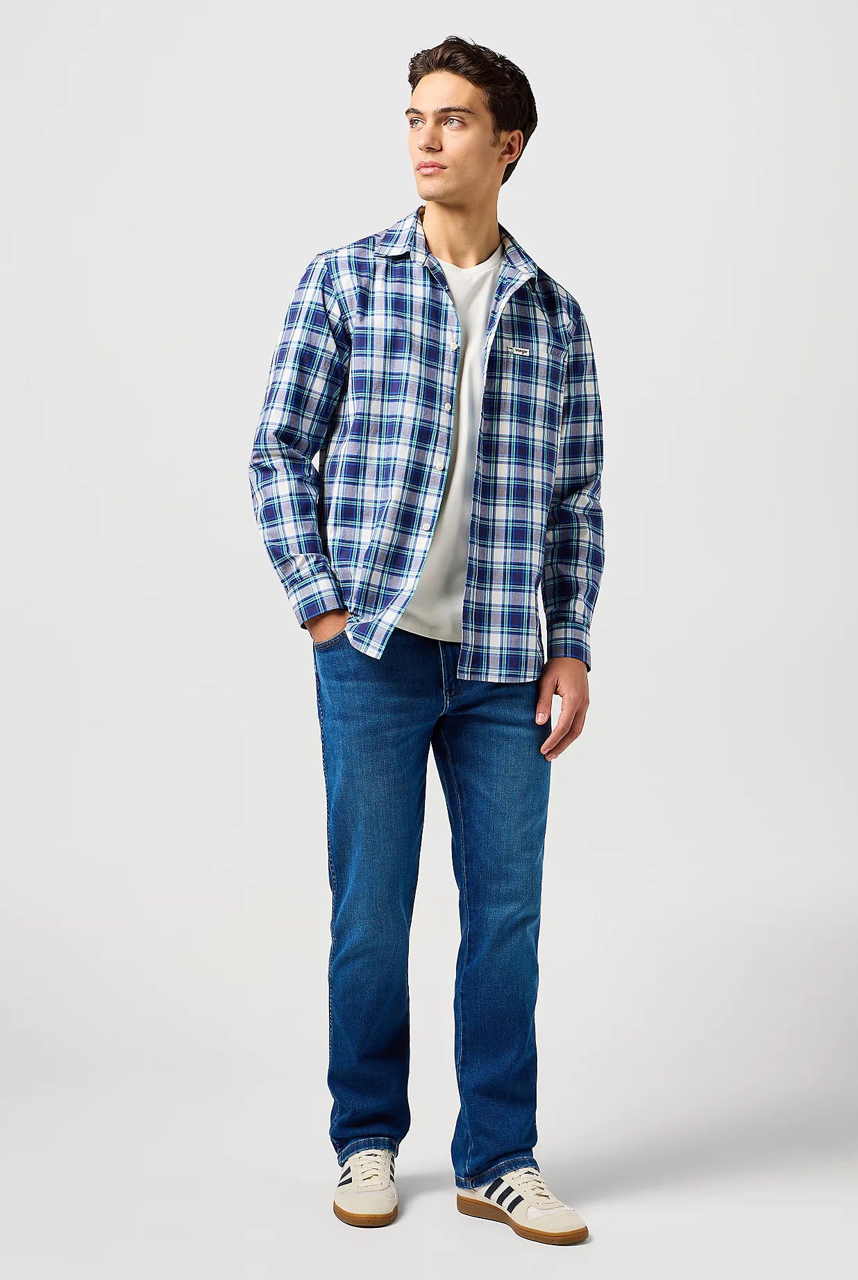 Wrangler Texas Medium Stretch Straight Leg Jeans - Verdant Tone