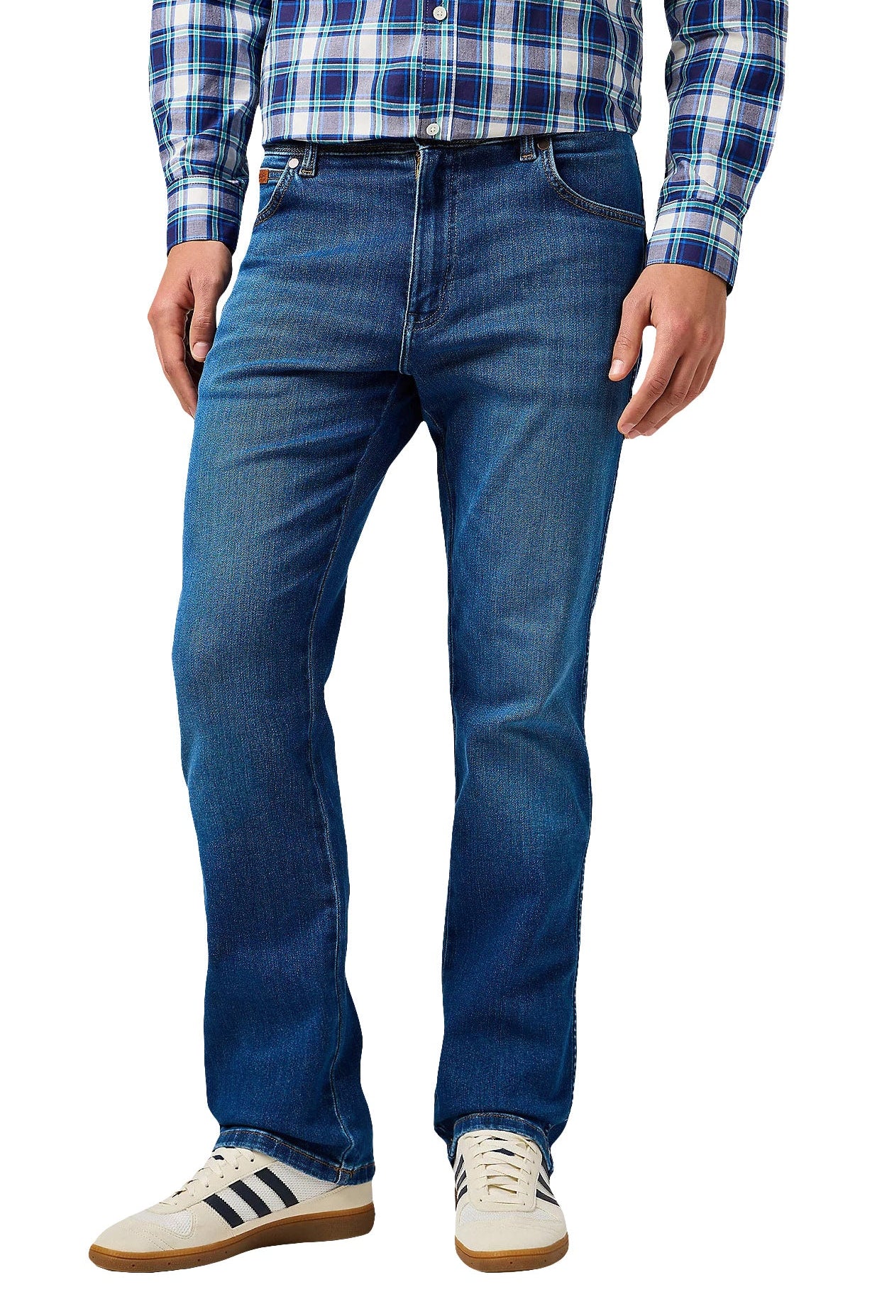 Wrangler Texas Medium Stretch Straight Leg Jeans - Verdant Tone