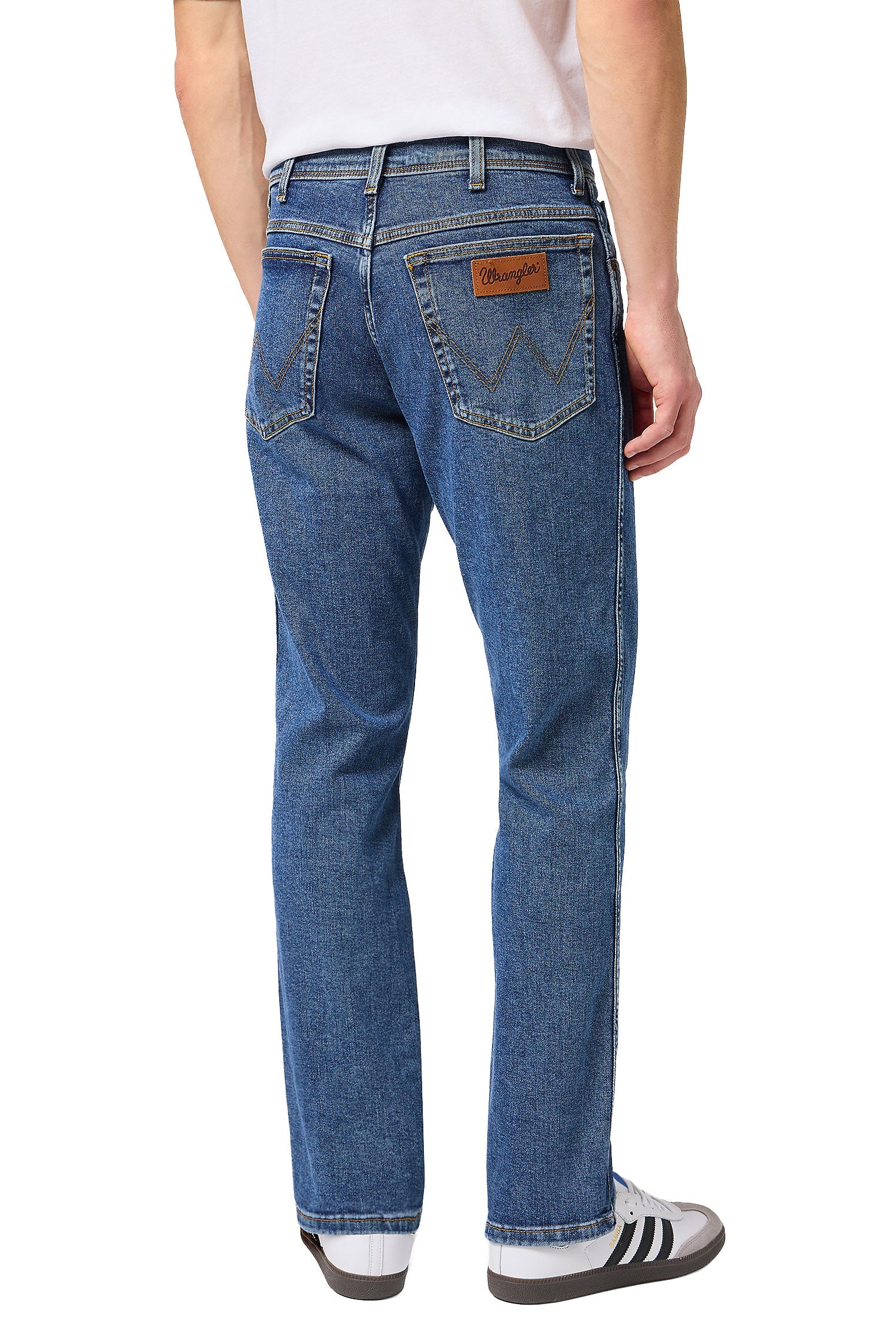 Wrangler Texas Stretch Straight Jeans - Stonewash
