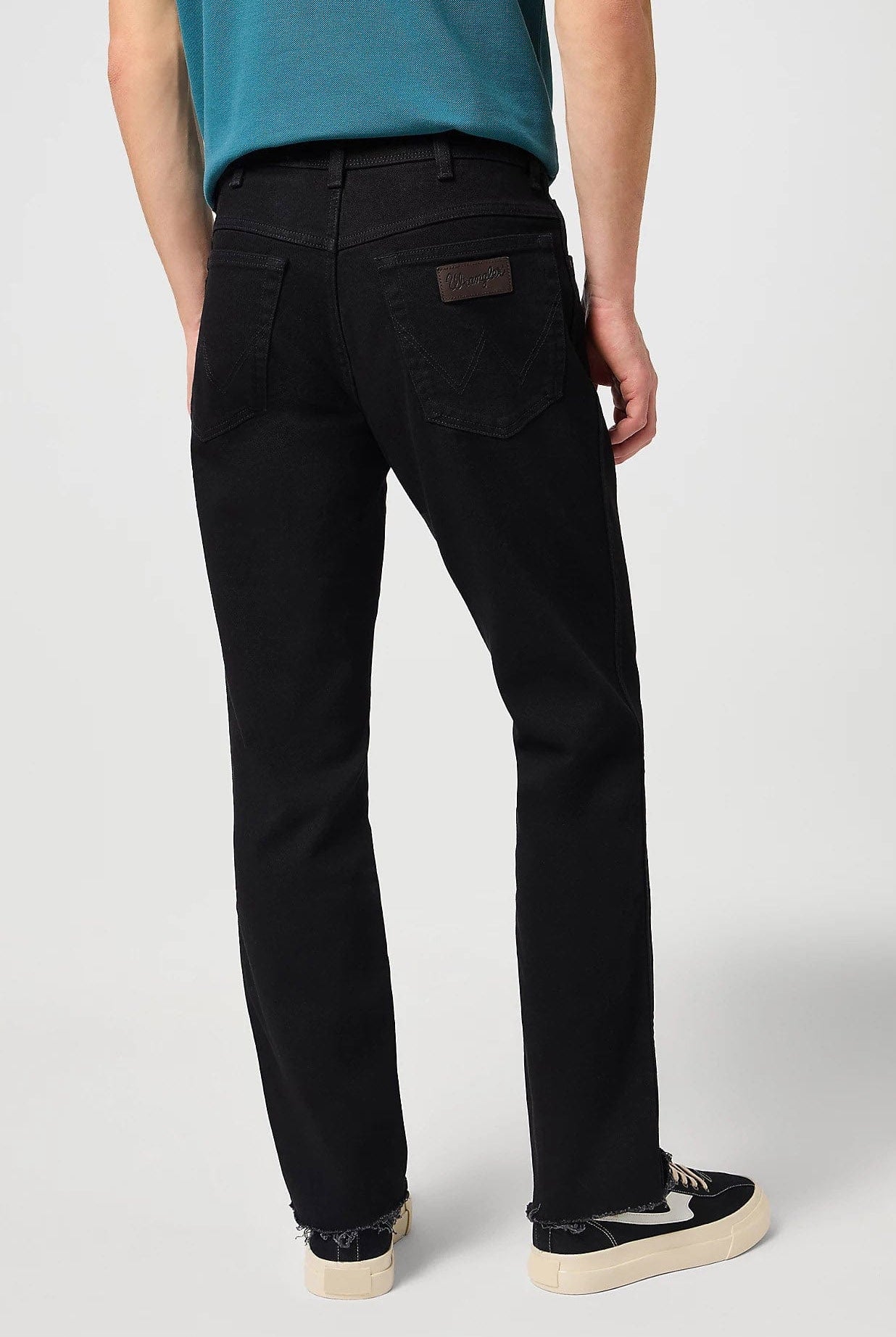 Wrangler Texas Stretch Straight Leg Jeans - Black Overdye