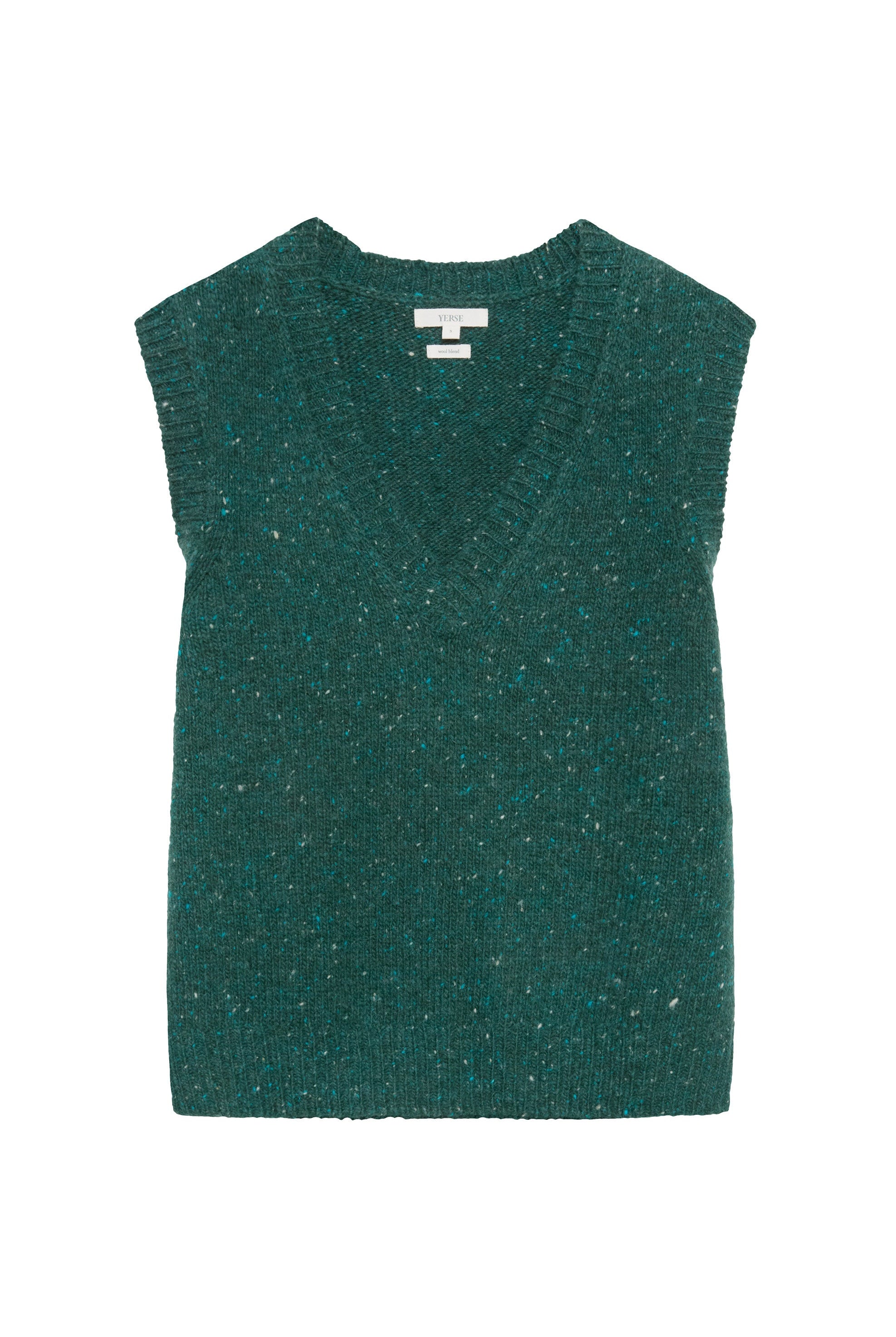 Yerse Extrafine Merino Wool Blend Knitted Sleeveless Jumper - Dark Forest