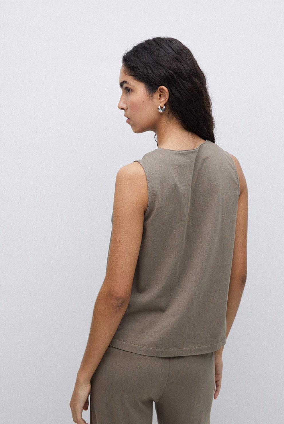 Yerse Jena Cotton Waistcoat - Kaki