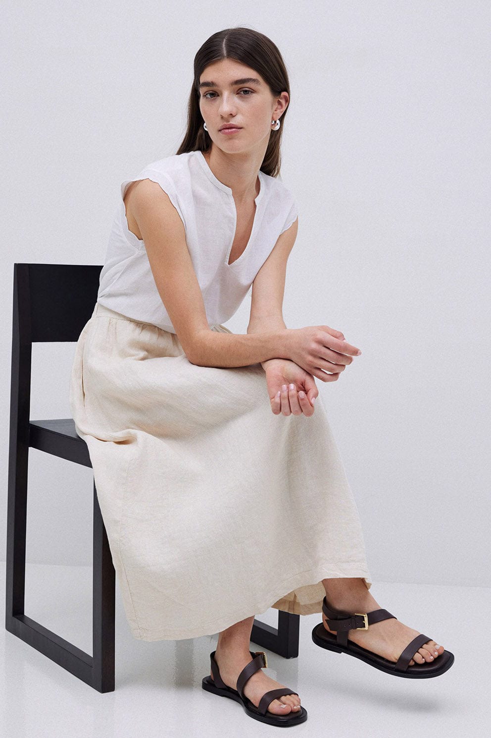 Yerse Net Cotton Openwork Tie Detail Cardigan - Natural