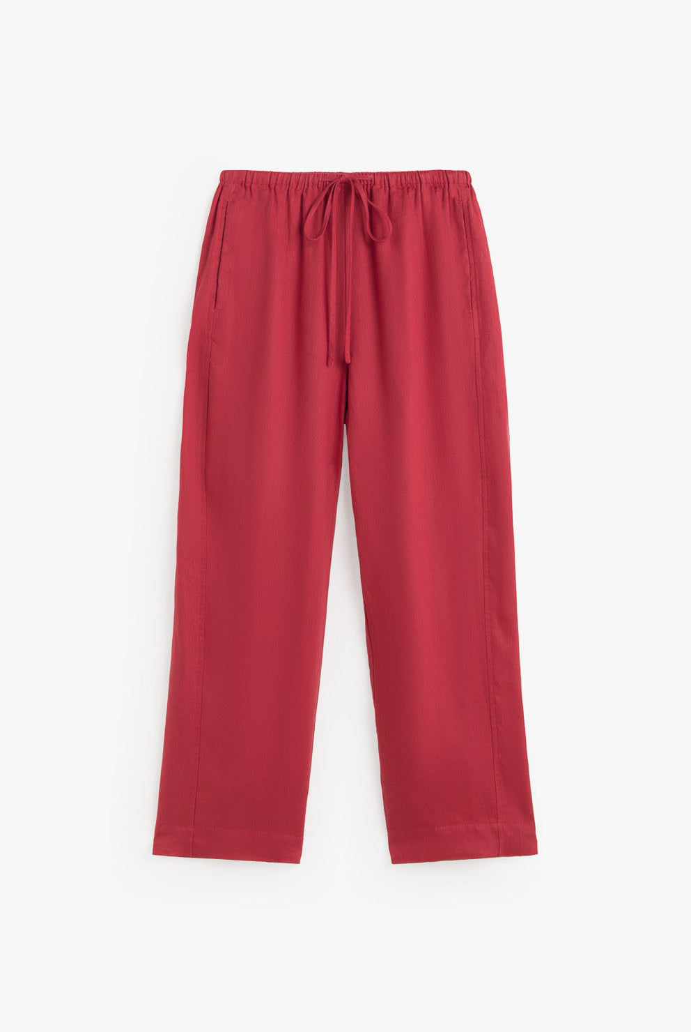 Yerse Pure Linen Trousers - Raspberry