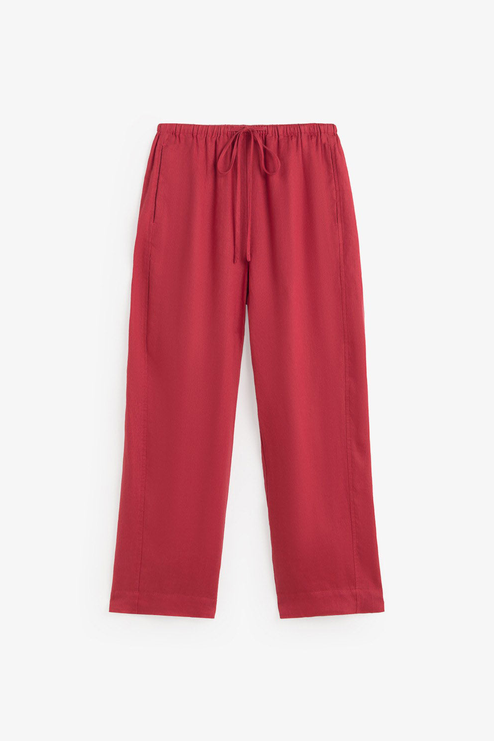 Yerse Pure Linen Trousers - Raspberry