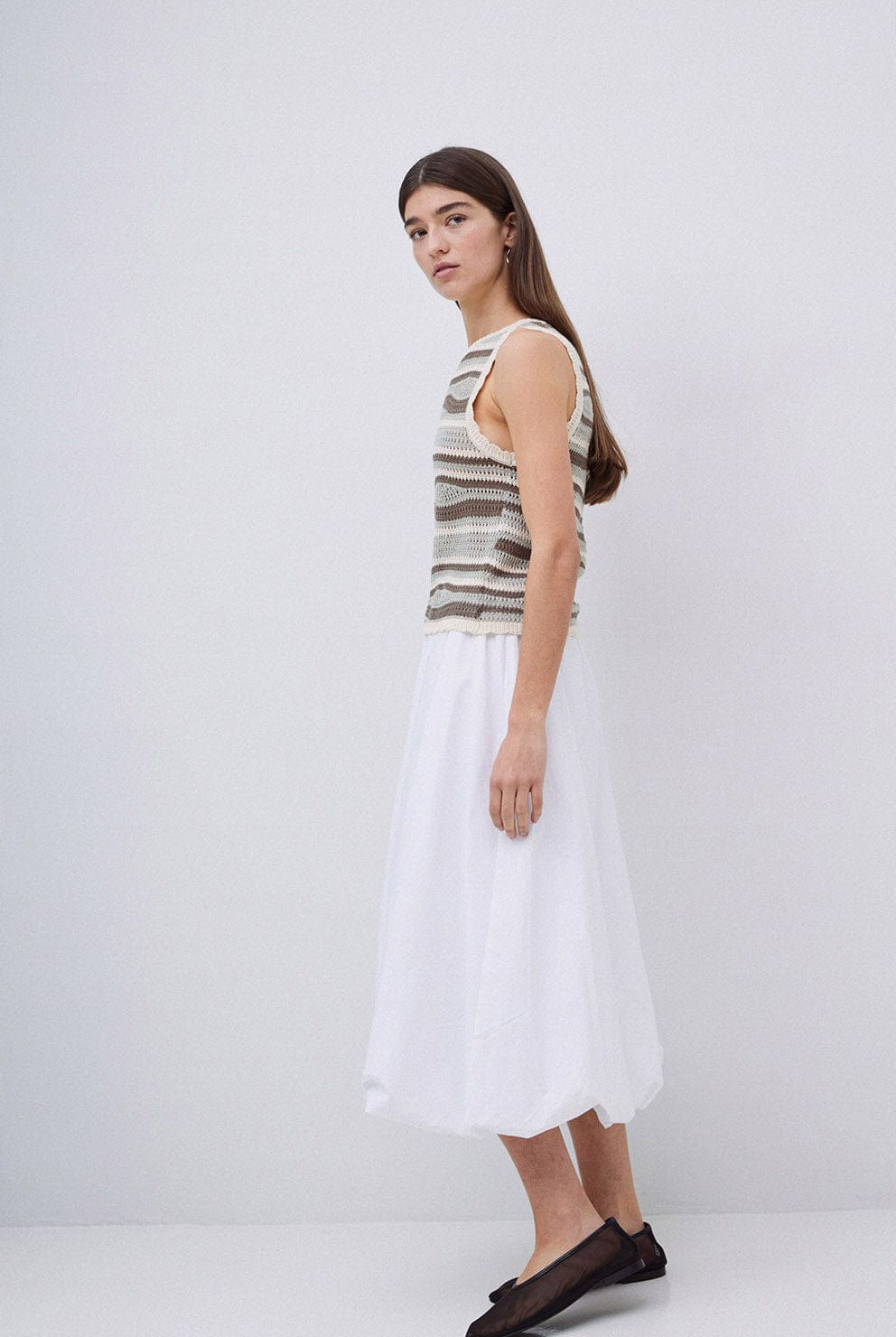 Yerse Sandy Cotton/Linen Sleeveless Jumper - Green