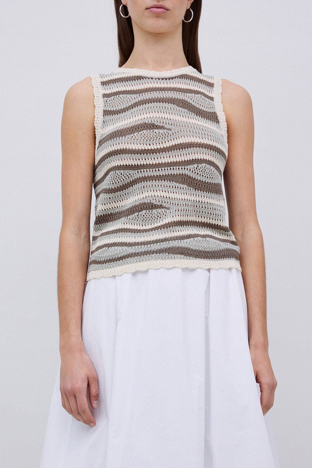 Yerse Sandy Cotton/Linen Sleeveless Jumper - Green