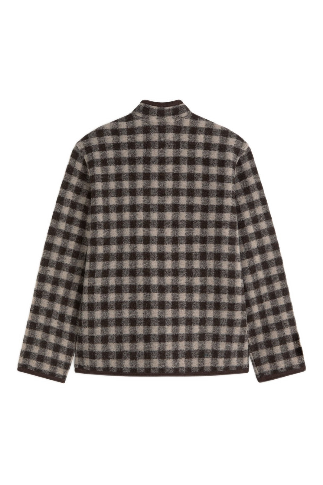 Yerse Short Boiled Wool Coat - Checks
