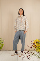 Bonte Aida Ruffle Shirt - Ecru Multi