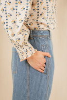 Bonte Aida Ruffle Shirt - Ecru Multi