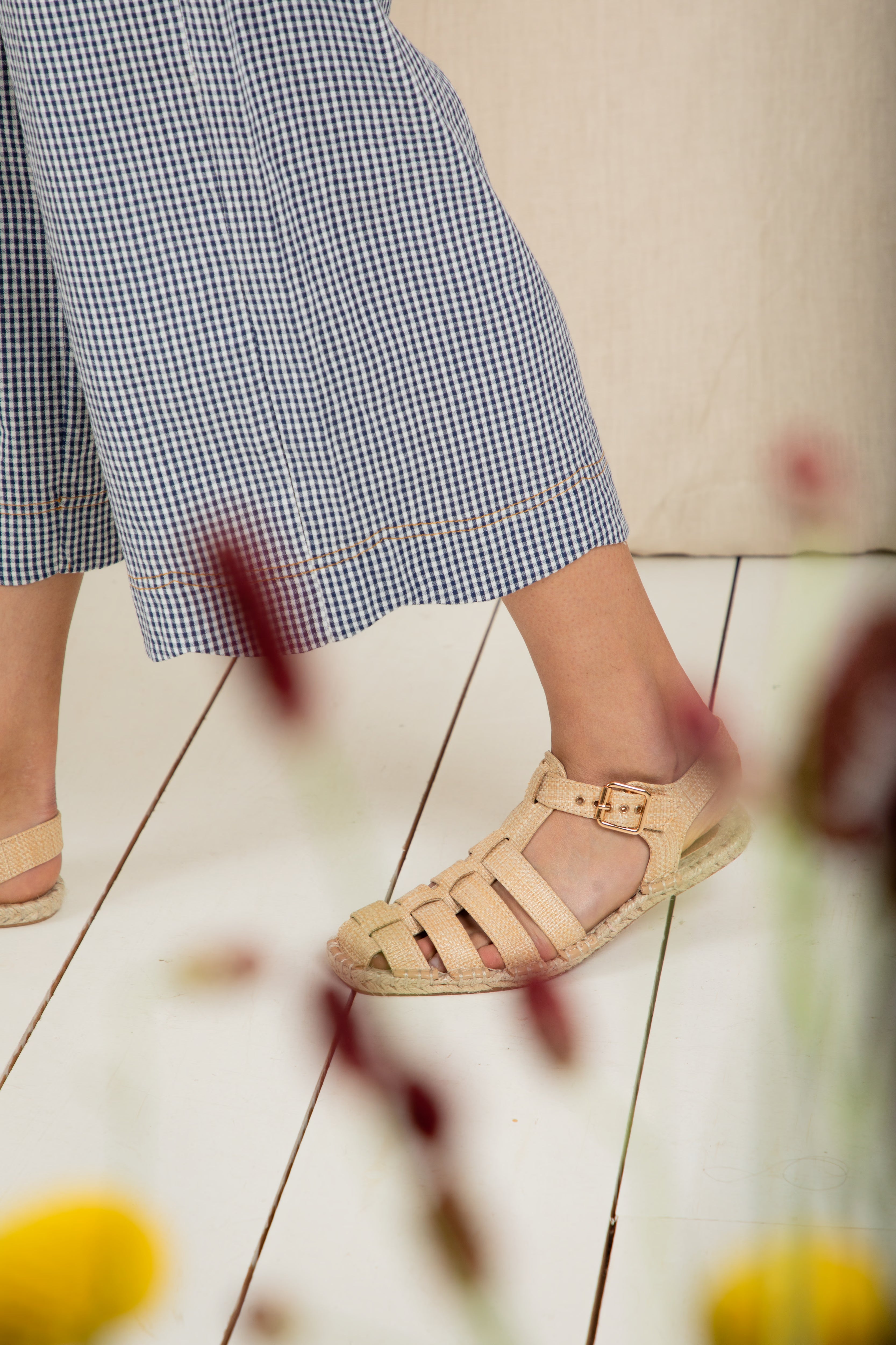 Bonte Aide Trouser - Navy Gingham