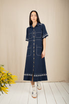 Bonte Andie Dress - Navy